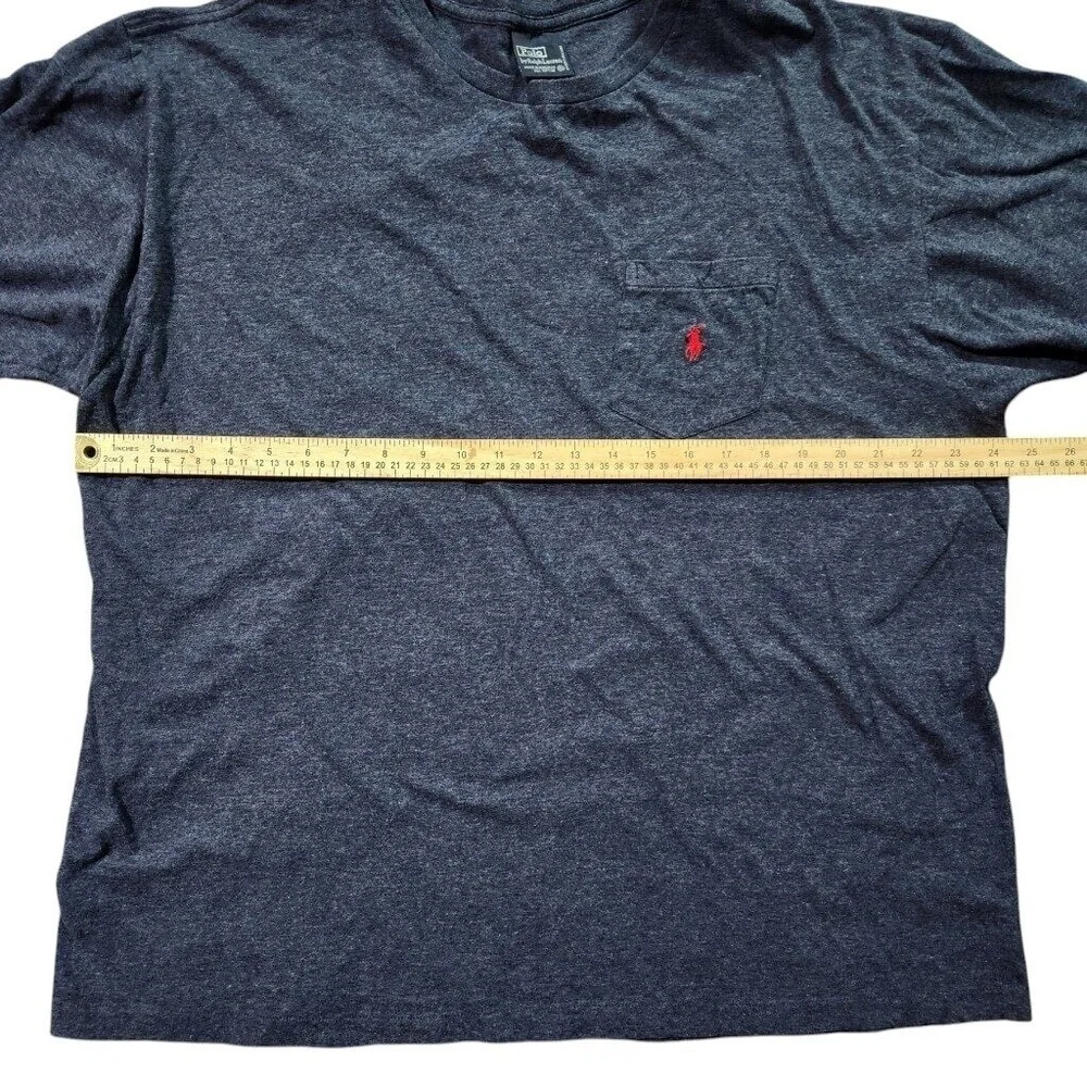Polo Ralph Lauren Mens T-Shirt XL Gray Red Logo